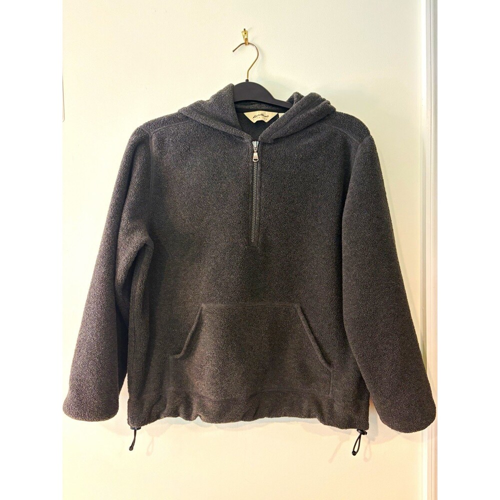 Eddie Bauer Men's Sz M Gray Fleece Full-Zip Hoodie Jacket w/ Pockets